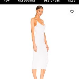 Enza costa silk knit essentials ribbed knit dress small white